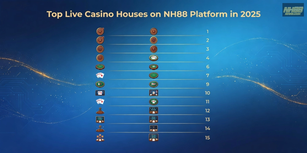 Top 15 live casino house nh88 uy tín nhất năm 2025 với đánh giá chi tiết