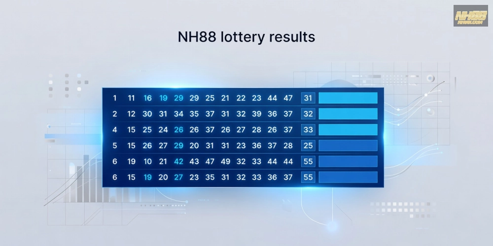 Hình minh họa khái niệm kết quả xổ số nh88 với giao diện trực tuyến hiện đại và đáng tin cậy