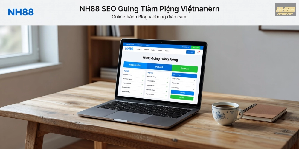 Minh họa giao diện chính của NH88 với các bước sử dụng đơn giản