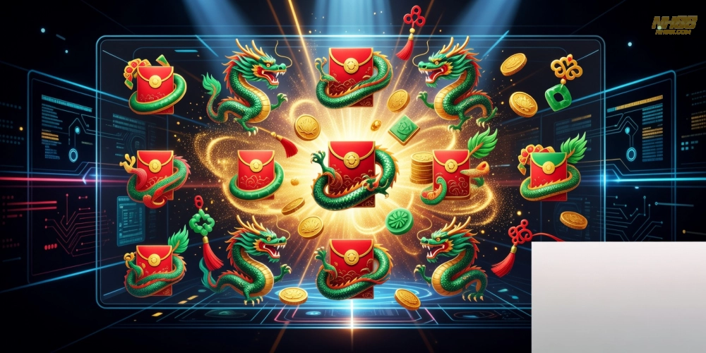Top trò chơi nổ hũ siêu việt với jackpot lớn và biểu tượng may mắn trên nền tảng NH88