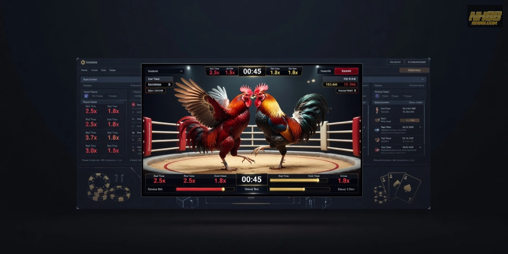 Minh họa khái niệm trực tiếp đá gà casino nh88 với giao diện streaming chuyên nghiệp